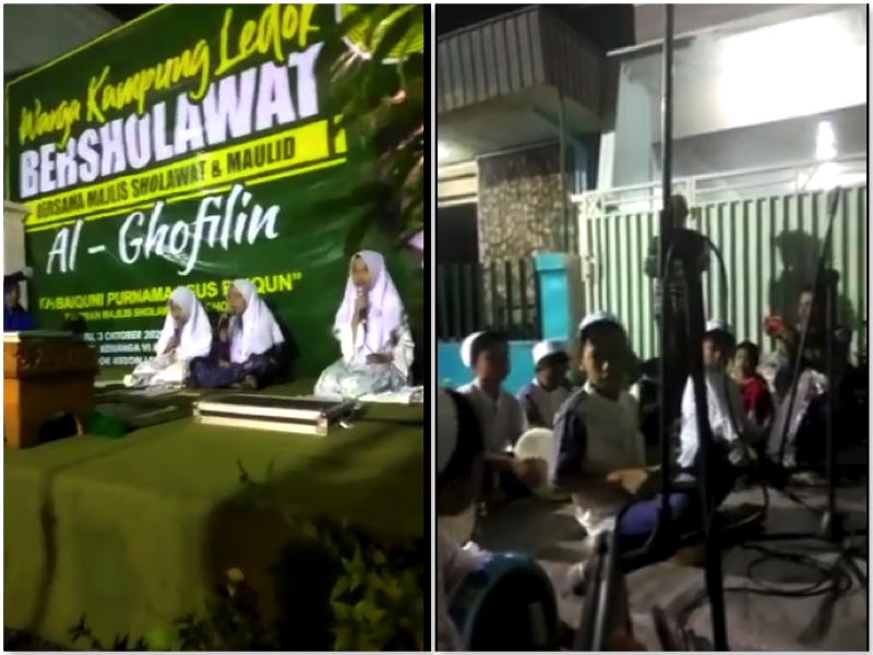  Warga Kampung Ledok Bersholawat Bersama Majlis Sholawat & Maulid Al Ghofilin